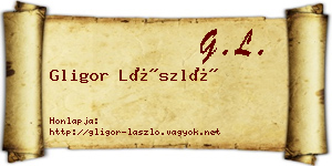 Gligor László névjegykártya